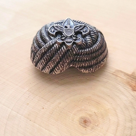 Vintage Boy Scout Scarf Clip Slide - Picture 2 of 3